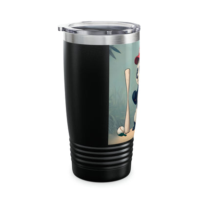 Artzy Baseball Panda Ringneck Tumbler, 20oz