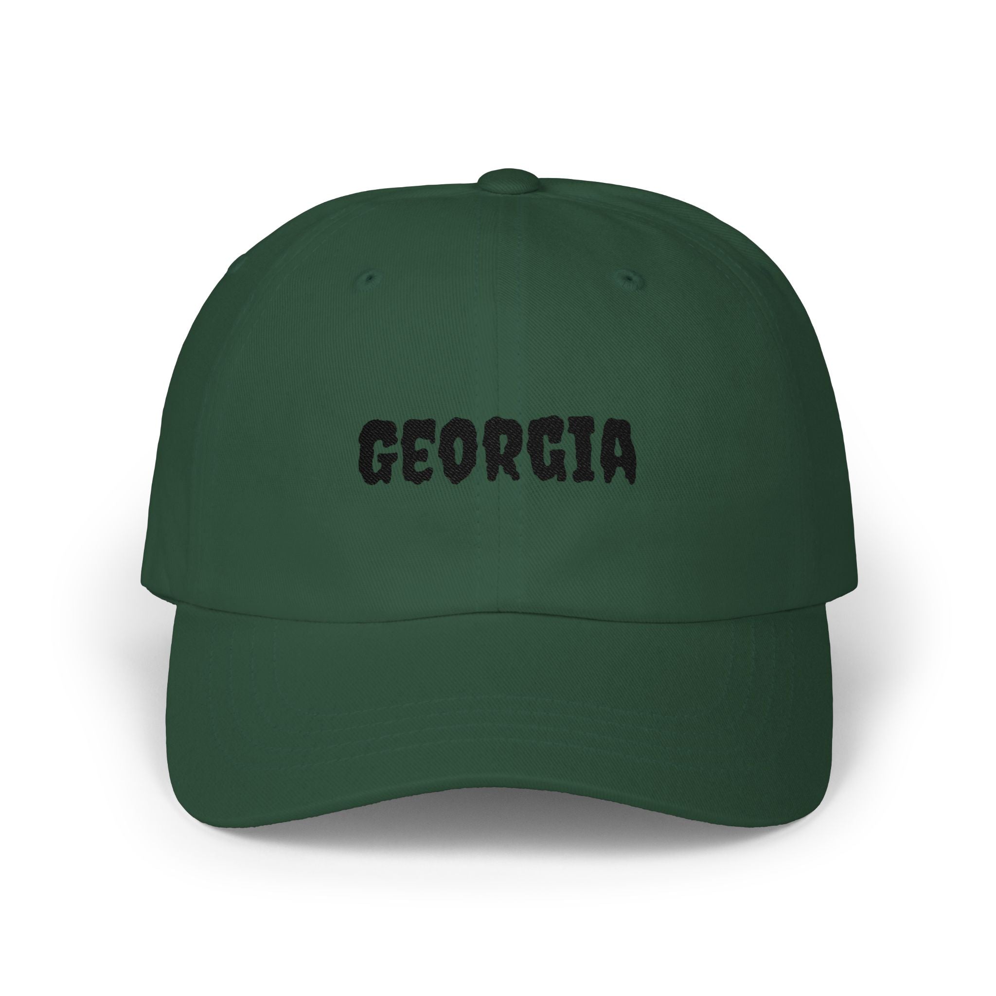 Georgia United States of America Black Embroidered Classic Dad Cap | GA 4th USA Baseball Hat