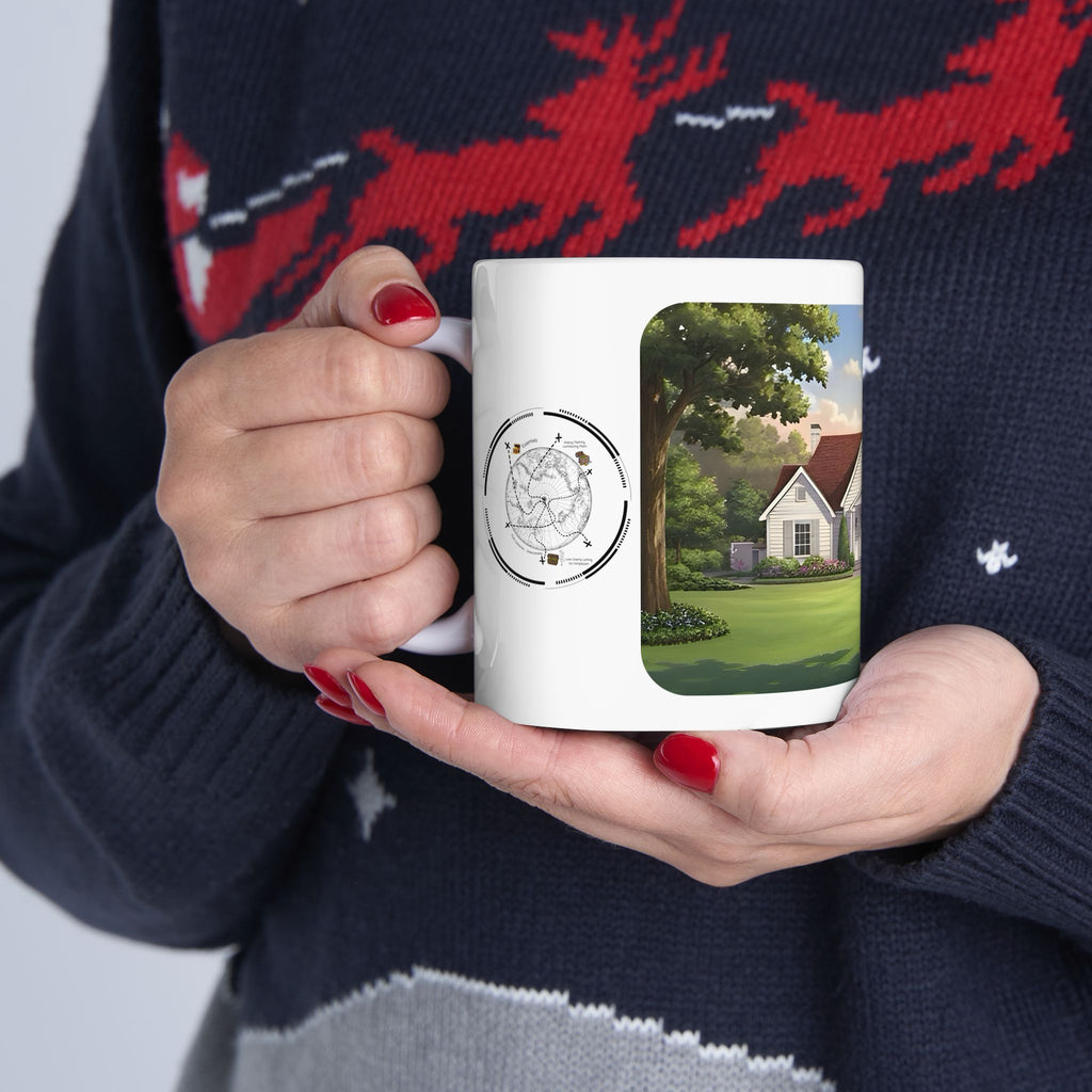 Cozy Architecture & Dreamy Landscapes #51 White Ceramic Mug – Homes Home Sweet Home Cup (11oz/15oz)