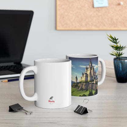 Artzy Castle Ceramic Mug, 11oz