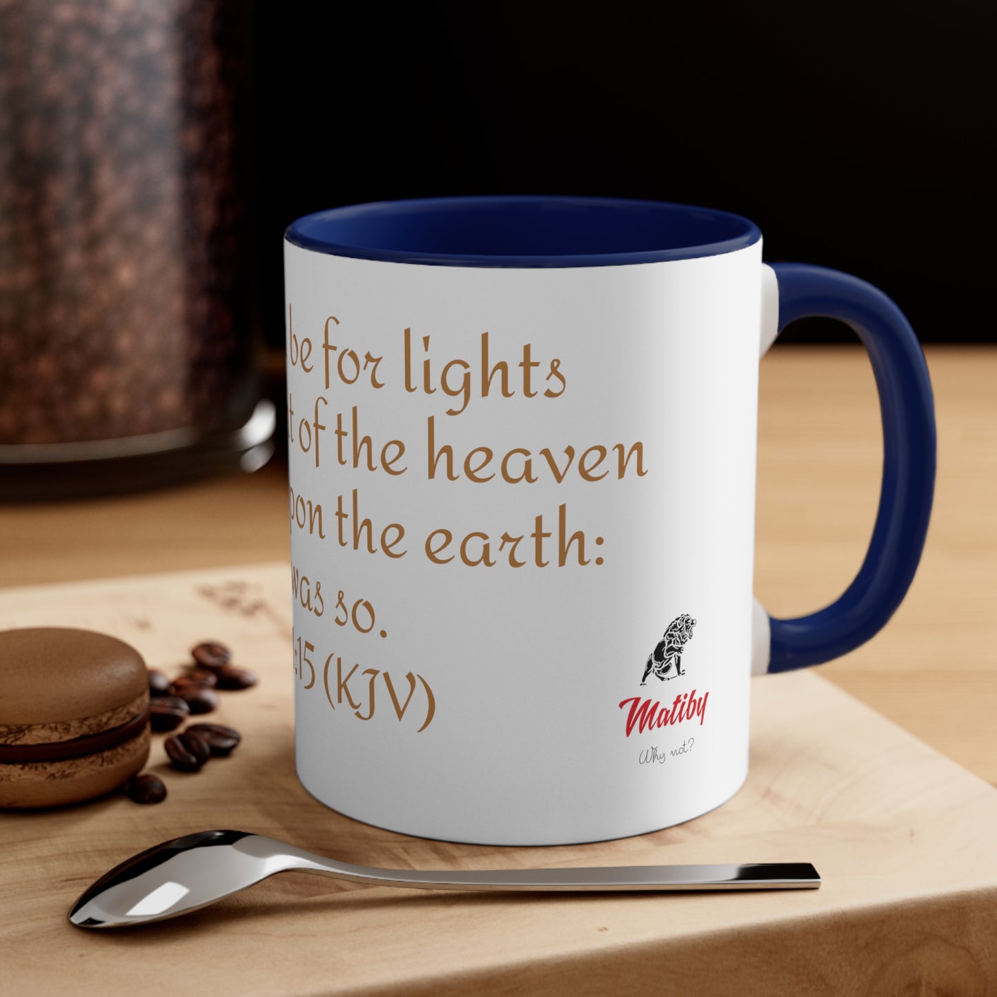 Bible Speaks Gen 1:15 Accent Mug, 11oz