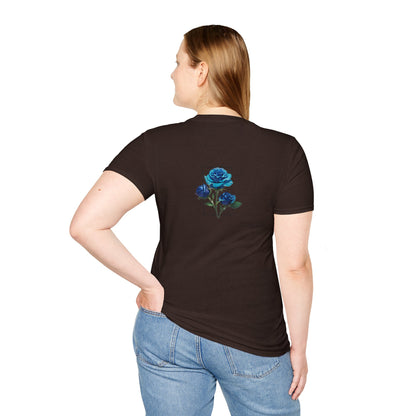 Japanese Blue Rose Landscape Unisex Softstyle T-Shirt