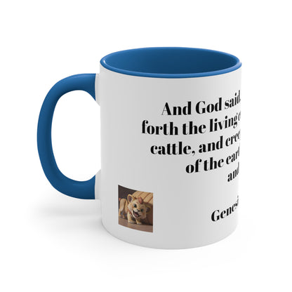 Bible Speaks Gen 1:24 Accent Mug, 11oz