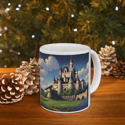 Artzy Castle Ceramic Mug, 11oz