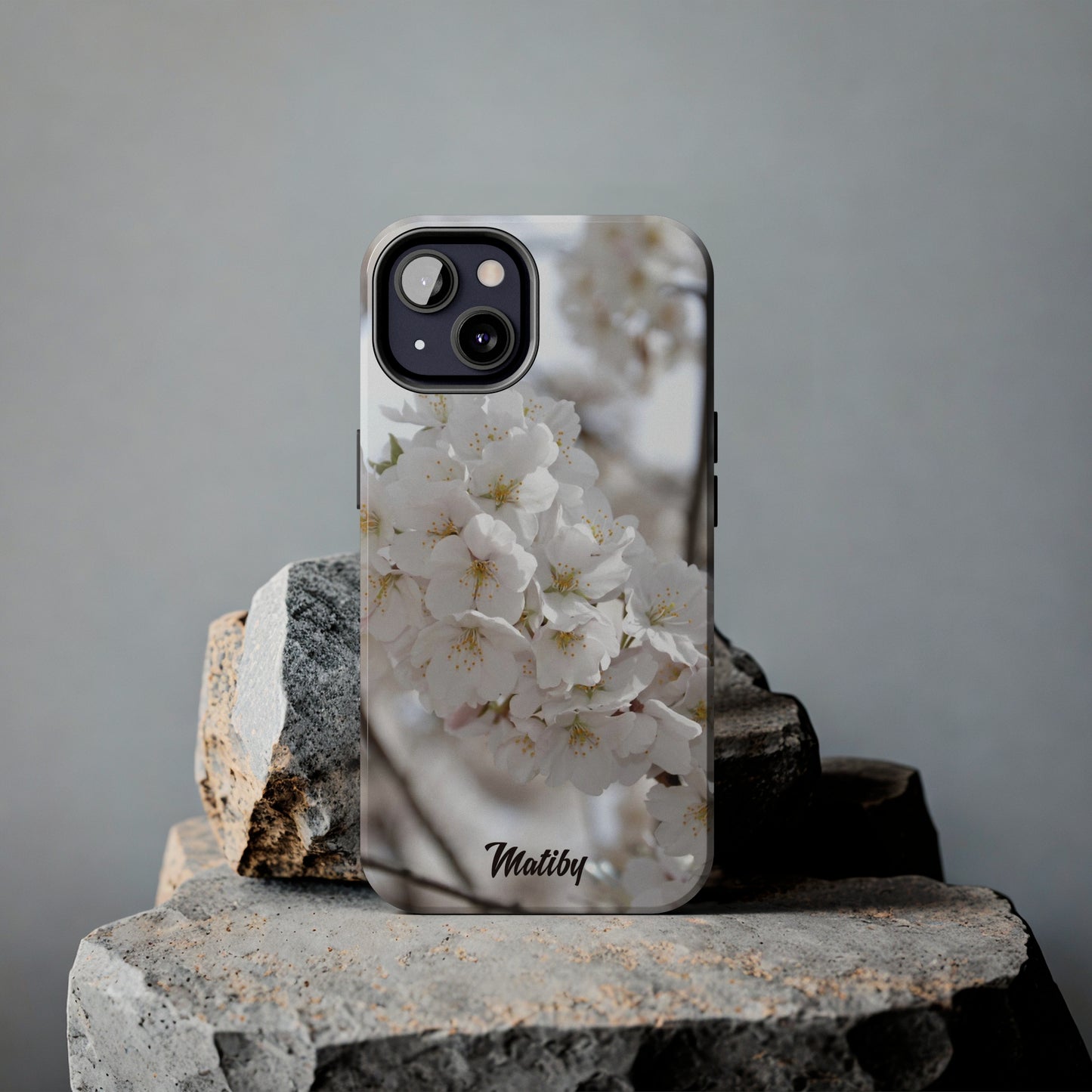 White Flower Tough Phone Cases