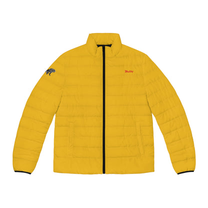 Men's Yellow Puffer Jacket (AOP)