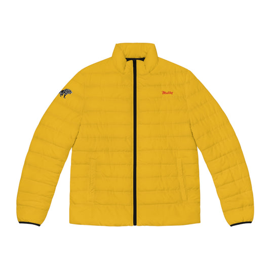 Men's Yellow Puffer Jacket (AOP)