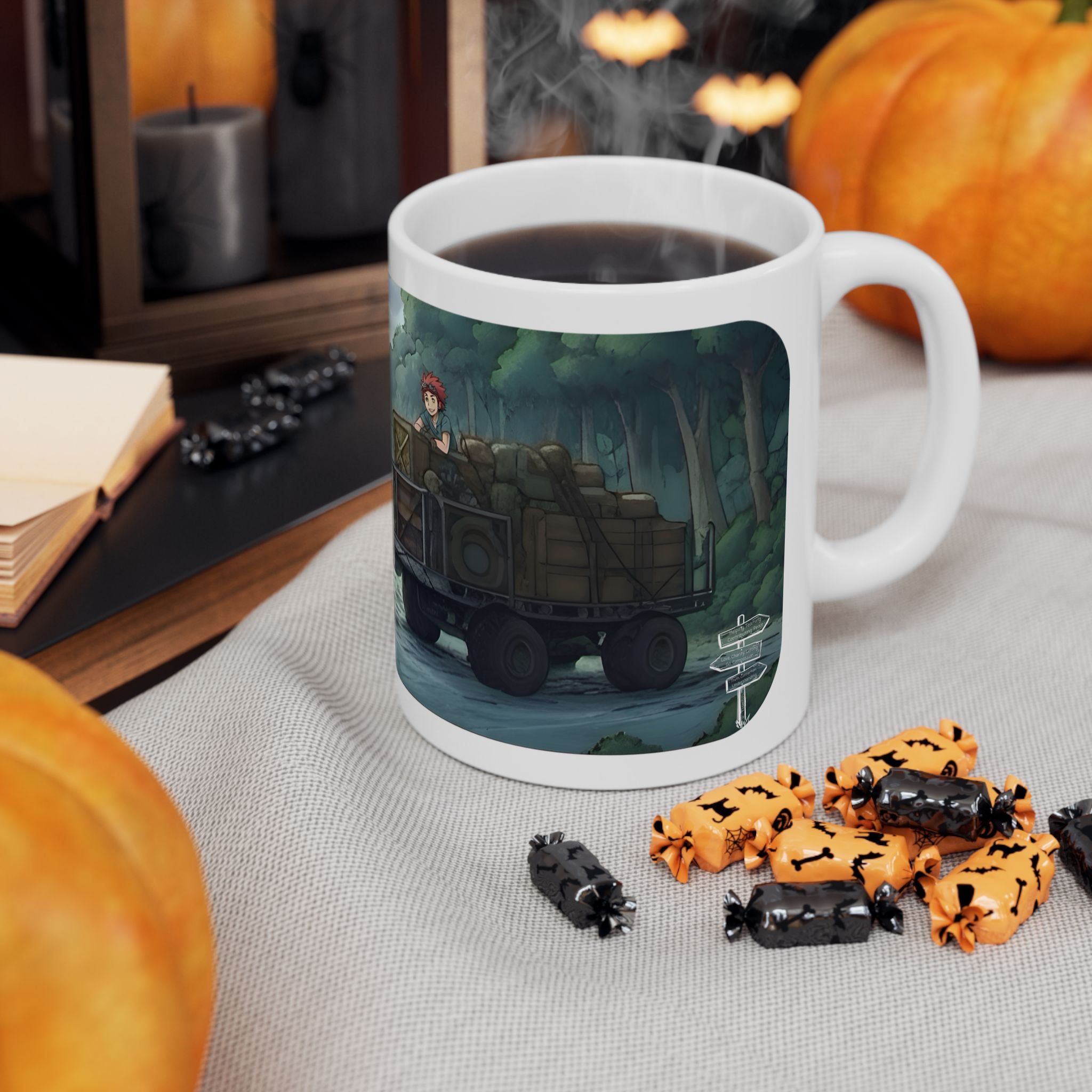 Adventure 4x4 Trucks #31, Young Adults On The Move White Ceramic Mug — Find Your Path To The Essentials Cup (11oz & 15oz)