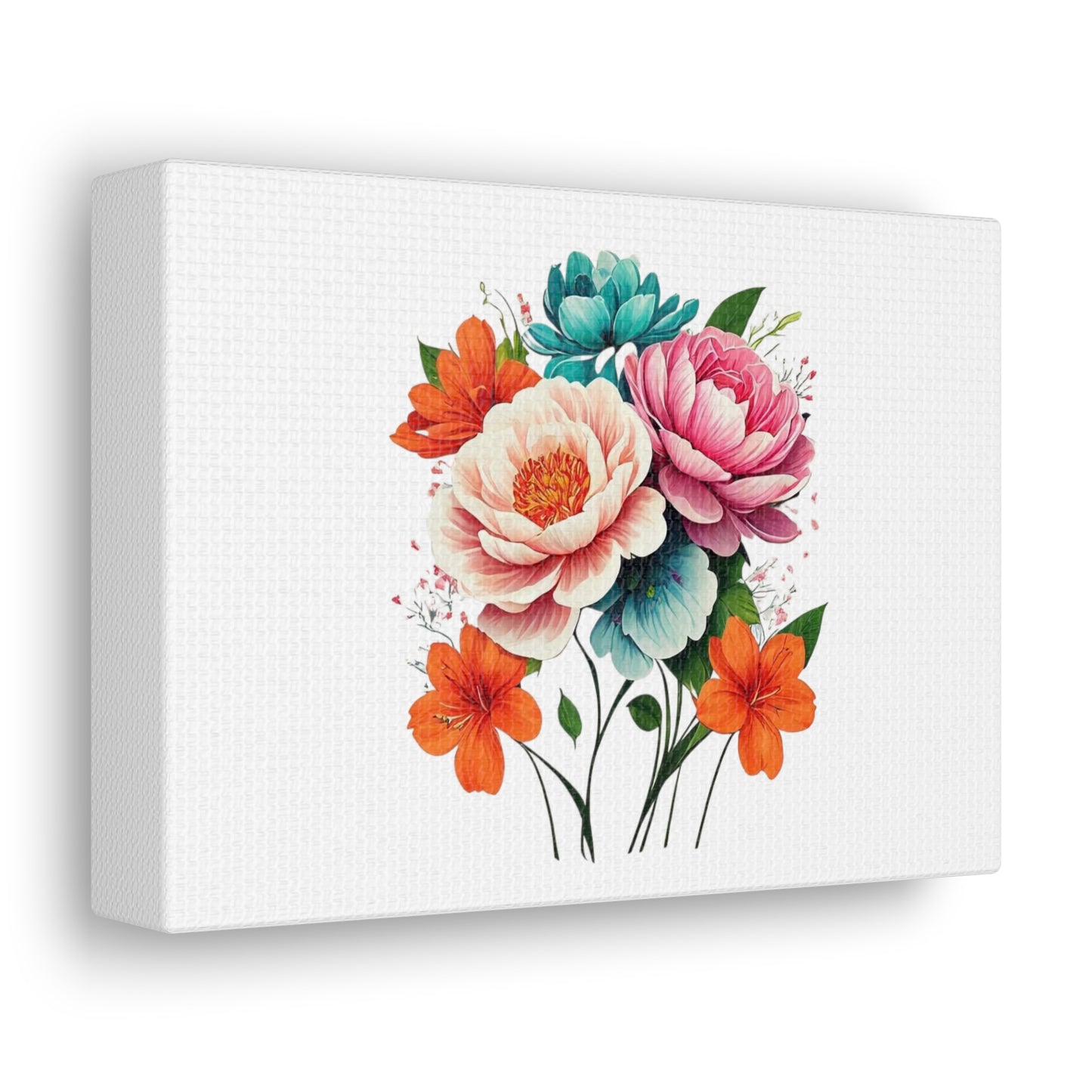 Floral White Canvas Gallery Wraps