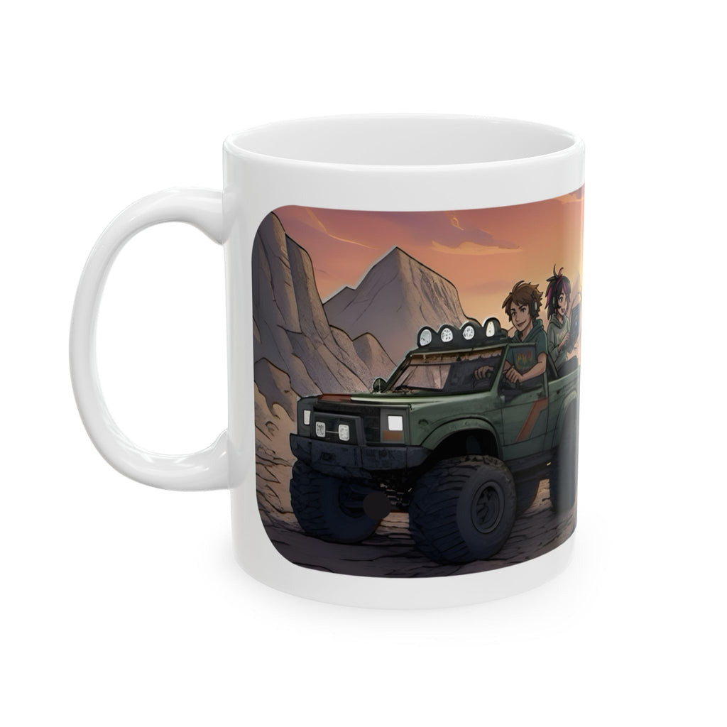 Adventure 4x4 Trucks #24, Indie Game Developers On The Go White Ceramic Mug — Find Your Path To The Essentials Cup (11oz & 15oz)
