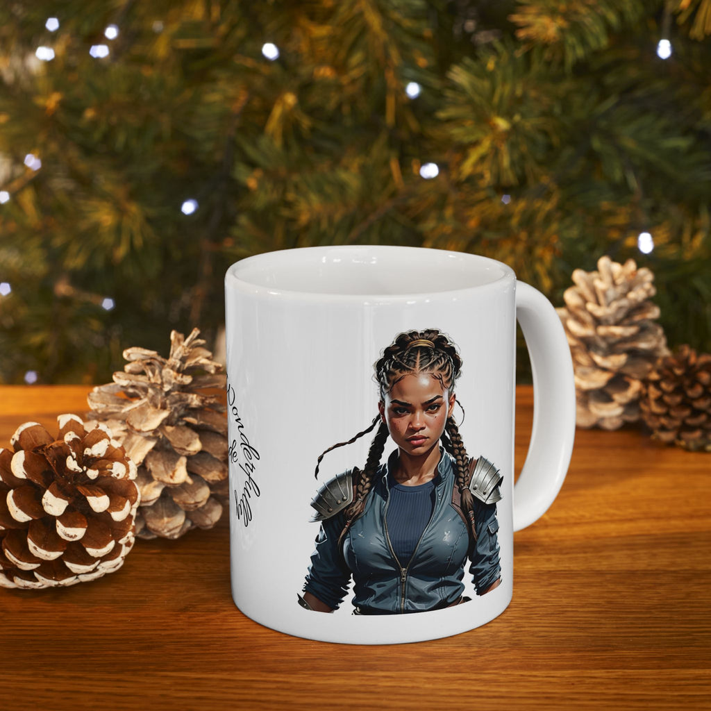 Gentle Woman of Valor #26 White Ceramic Mug - Fearfully & Wonderfully Made Tribute Cup (11oz/15oz)