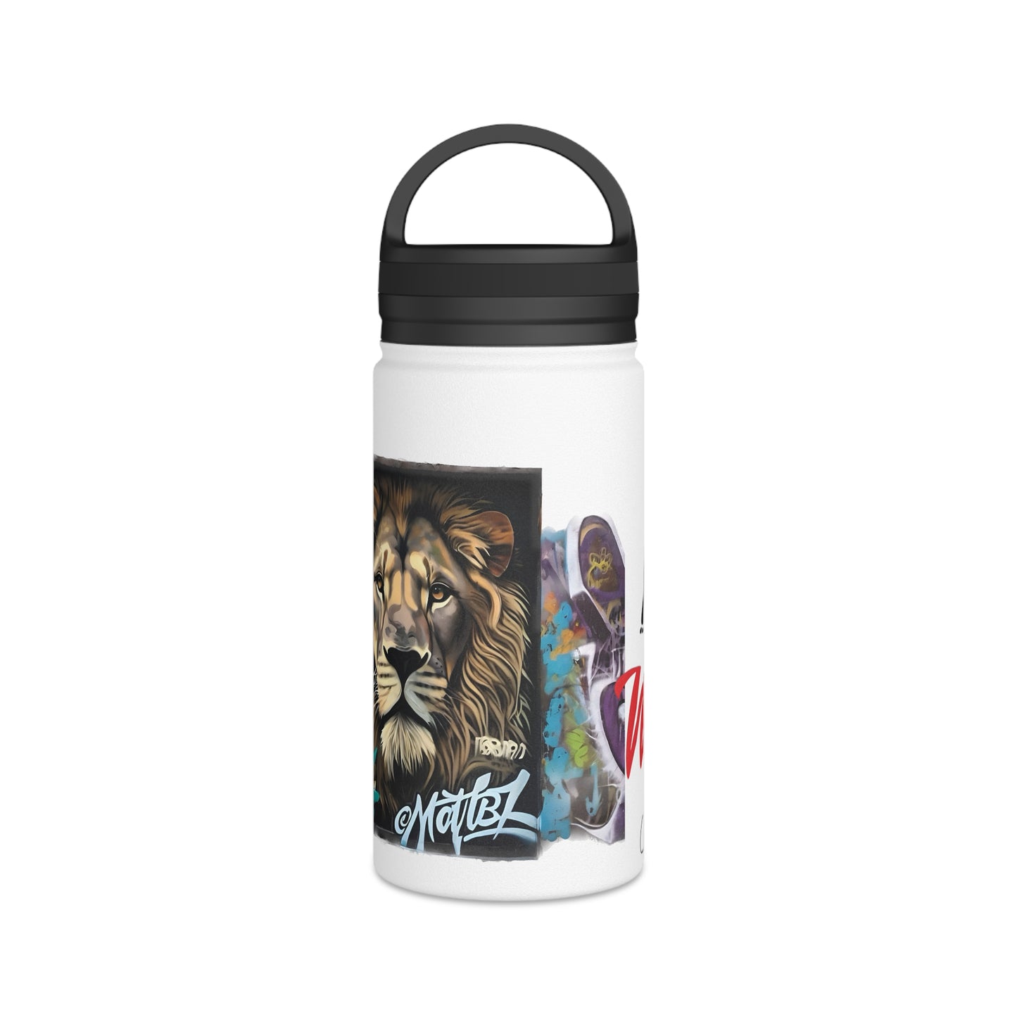 Matiby Matiffi Stainless Steel Water Bottle, Handle Lid