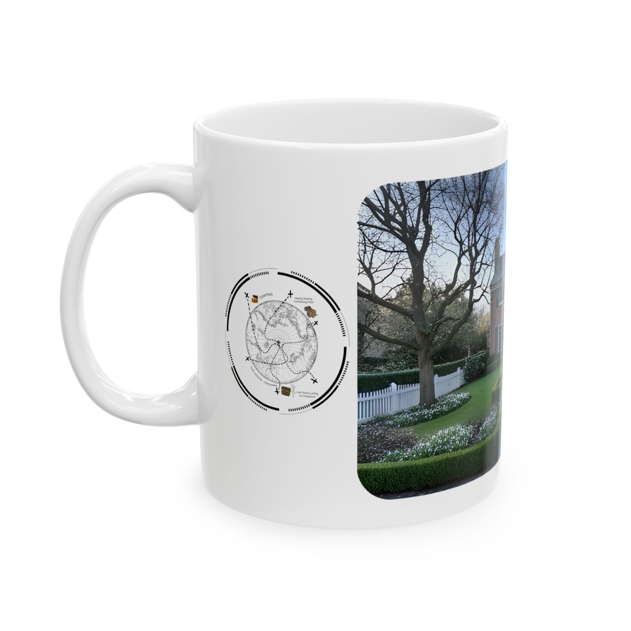 Cozy Architecture & Dreamy Landscapes #1 White Ceramic Mug – Homes Home Sweet Home Cup (11oz/15oz)