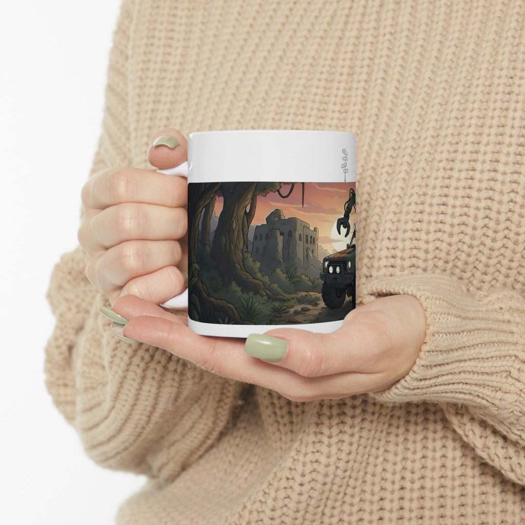 Adventure 4x4 Trucks #17, Archeologist History Lovers On The Go White Ceramic Mug — Find Your Path To The Essentials Cup (11oz & 15oz)