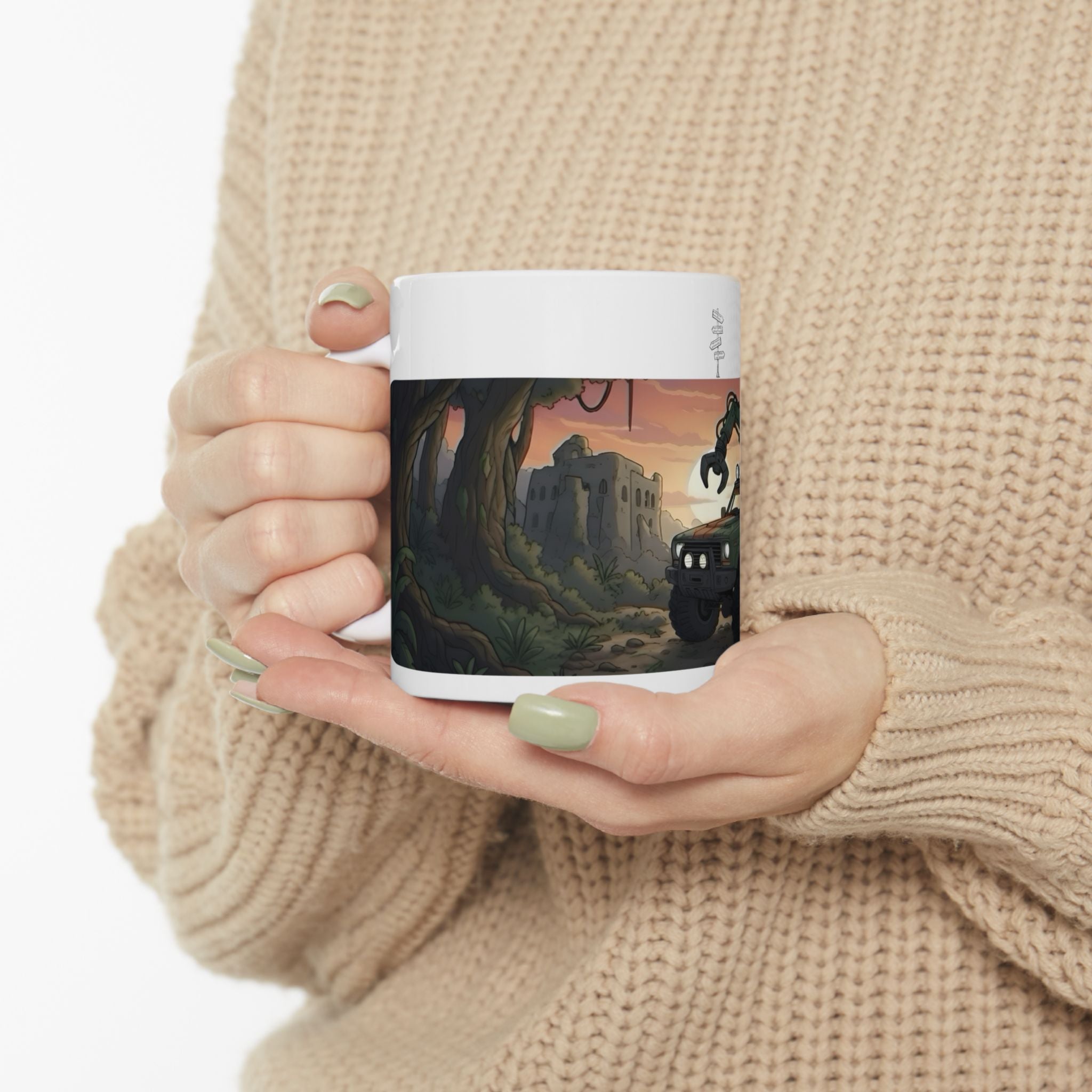 Adventure 4x4 Trucks #17, Archeologist History Lovers On The Go White Ceramic Mug — Find Your Path To The Essentials Cup (11oz & 15oz)