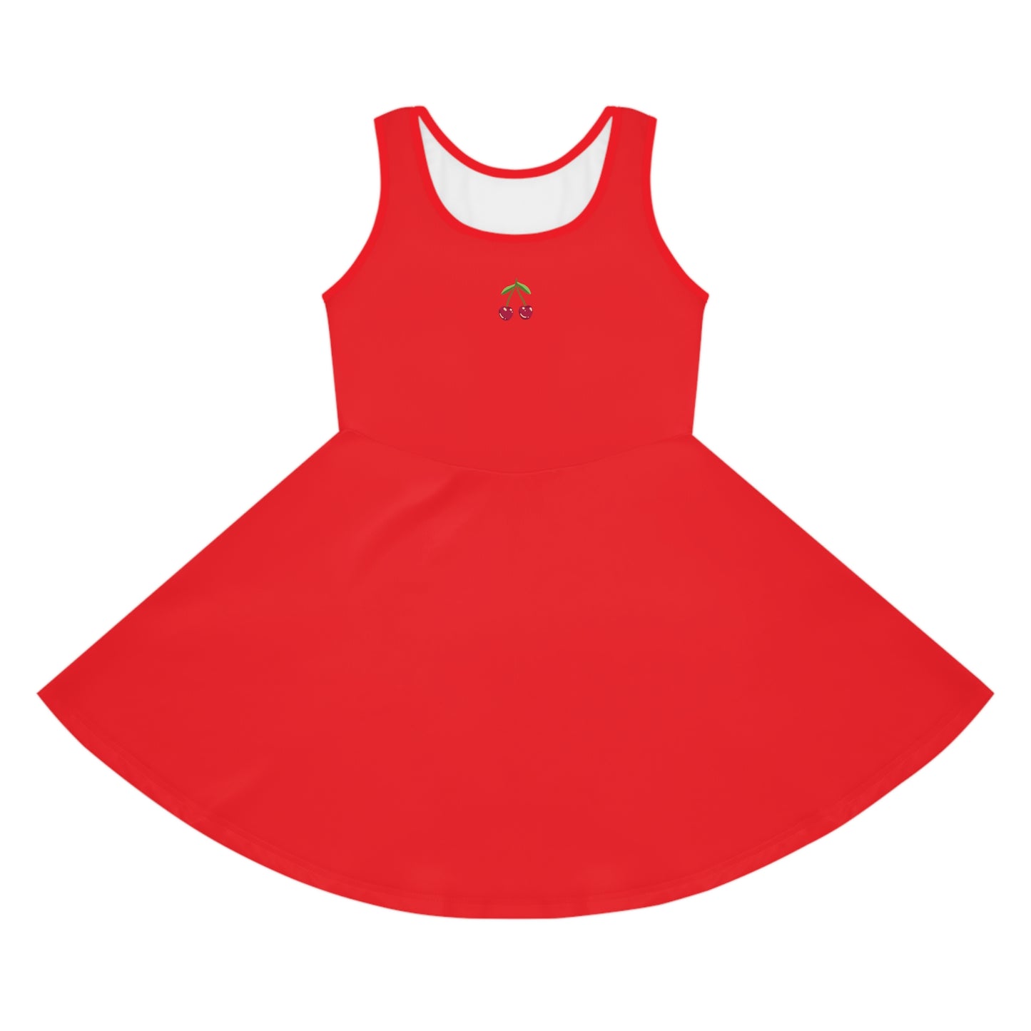 Girls' "Rojo" Red Sleeveless Sundress (AOP)