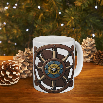 Nautical Helm Ceramic Mug, 11oz