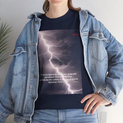 Lightning Style East West Unisex Heavy Cotton Tee