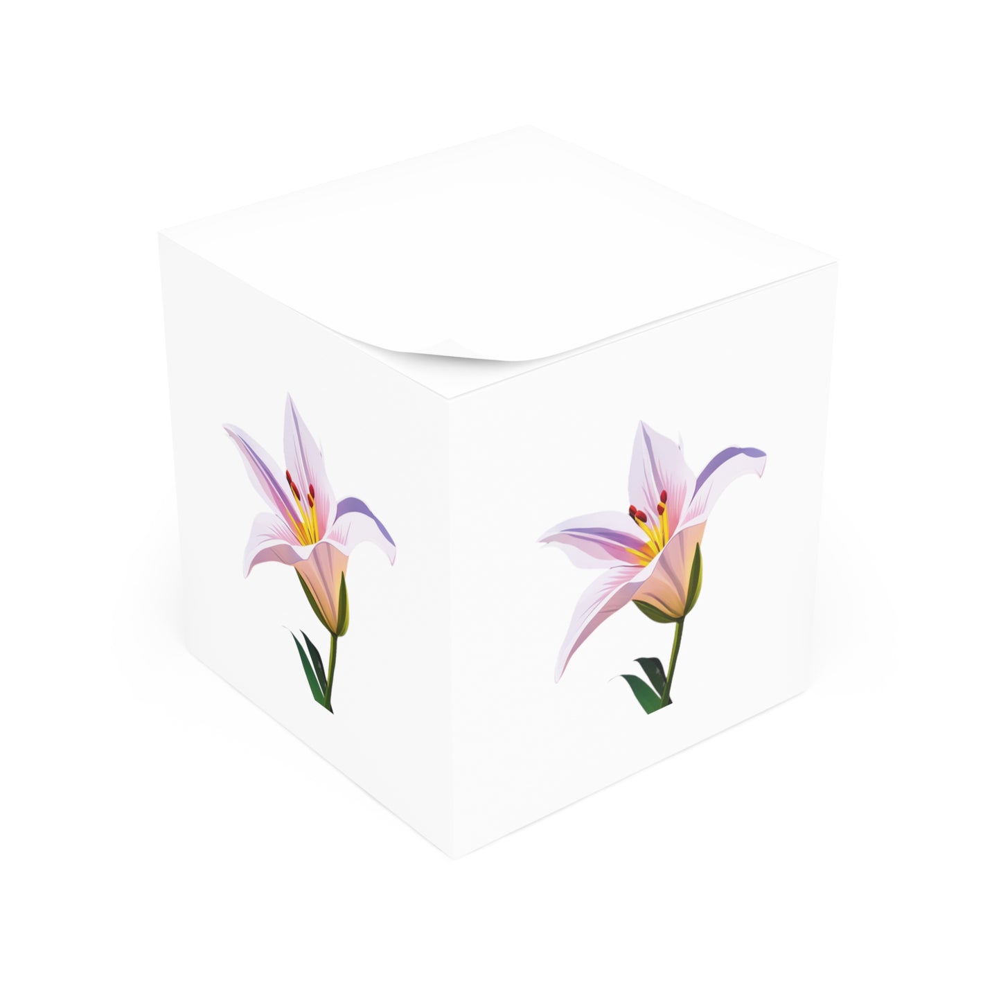 Lily Flower Note Cube