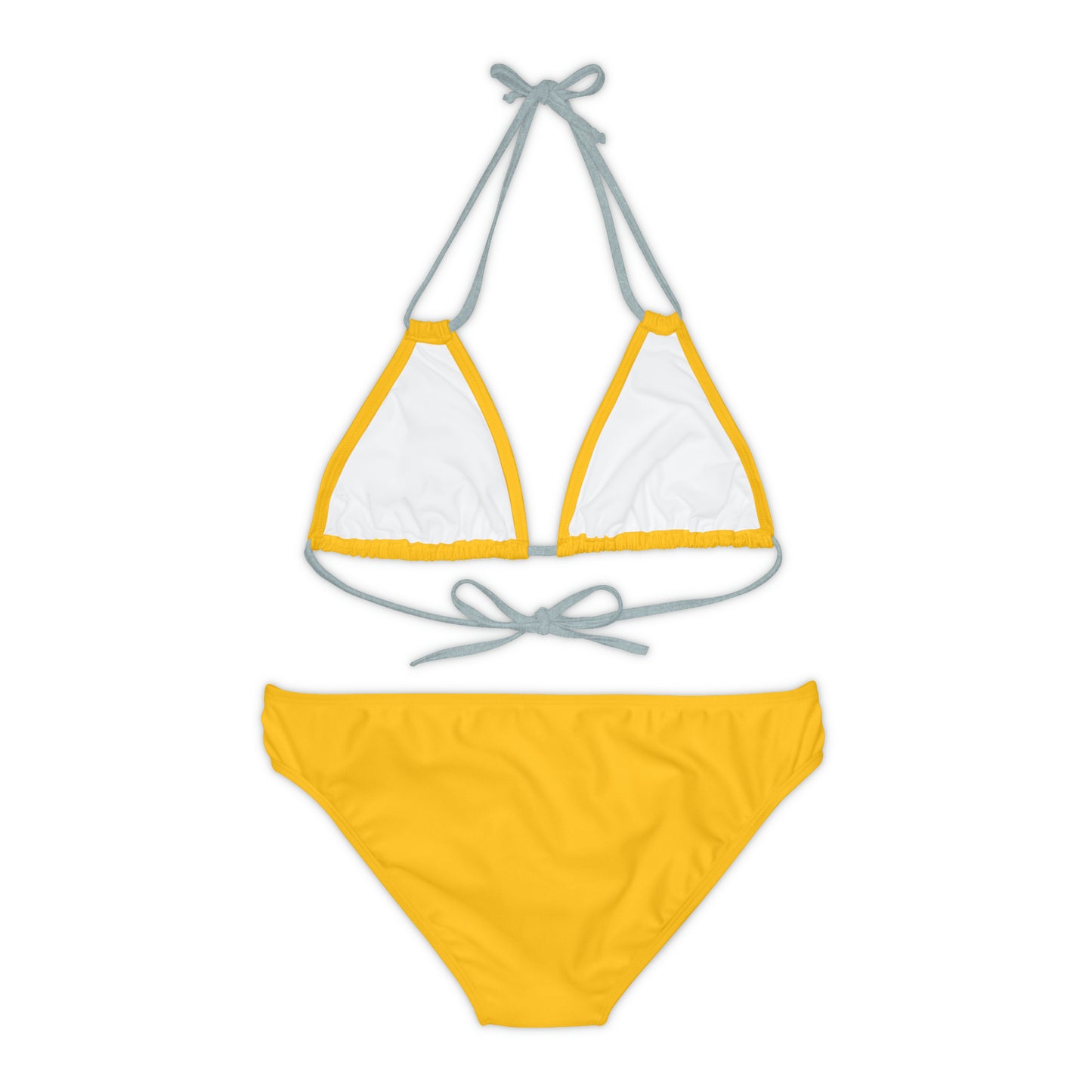 Yellow Strappy Bikini Set (AOP)