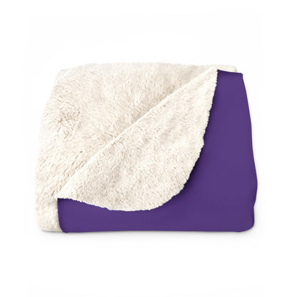 Matiby Lion Purple Sherpa Fleece Blanket