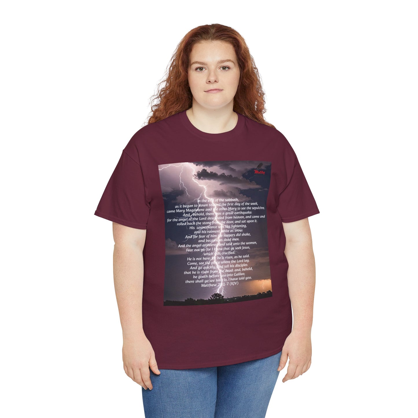 Lightning Style He is Risen Unisex Heavy Cotton Tee