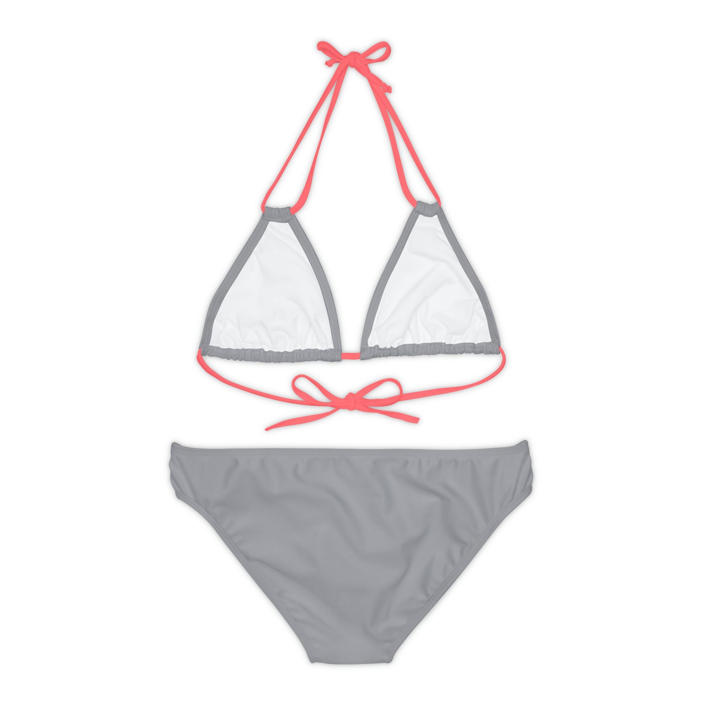 Grey Strappy Bikini Set (AOP)