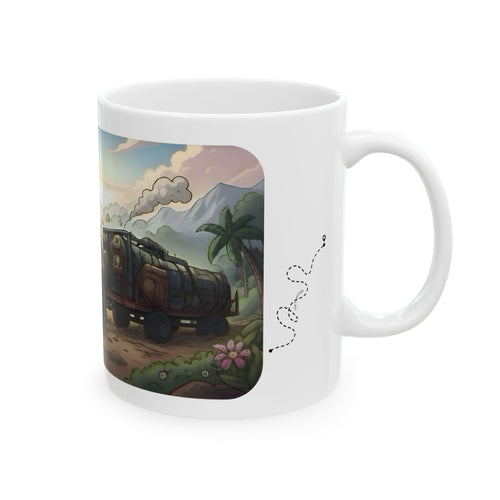 Adventure 4x4 Trucks #56, Off-Road Cross Country Haulers White Ceramic Mug — Find Your Path To The Essentials Cup (11oz & 15oz)