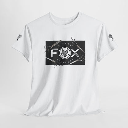 Silver Fox Scissors Unisex Heavy Cotton Tee