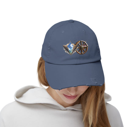 Nautical Unisex Distressed Cap