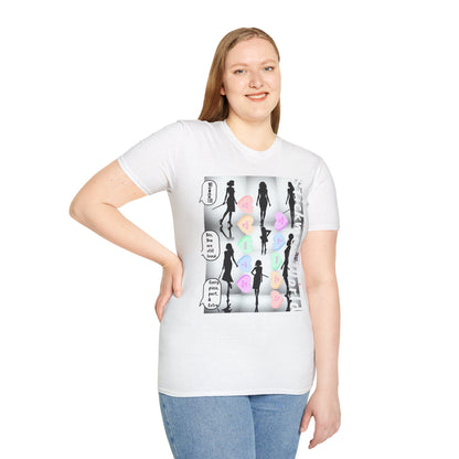 Stickmen World Unisex Softstyle T-Shirt for Mother's Day, Working Women Shirt, Women of Industry, Tribute to Women Shirt, Women in Our Lives Shirt, Humorous Tee, Men Love Strong Women, Strong Females Sarcastic Tee