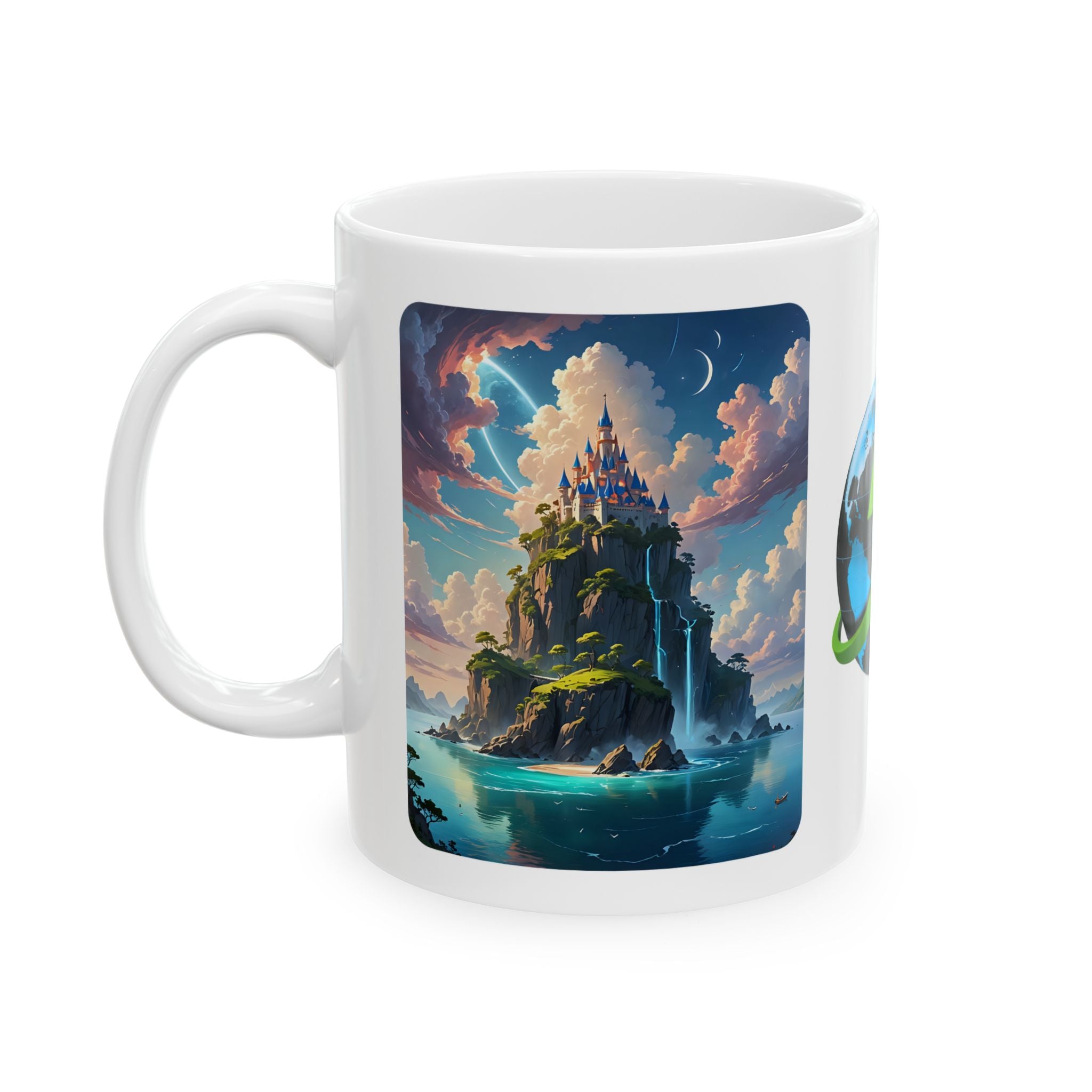Contrast & Perspective #5 White Ceramic Mug — Time & Chance Daily Cup (11oz, 15oz)