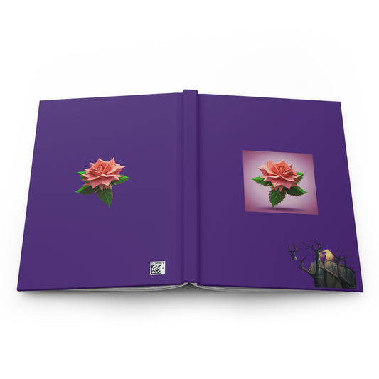 Thorn Rose Hardcover Journal Matte Purple