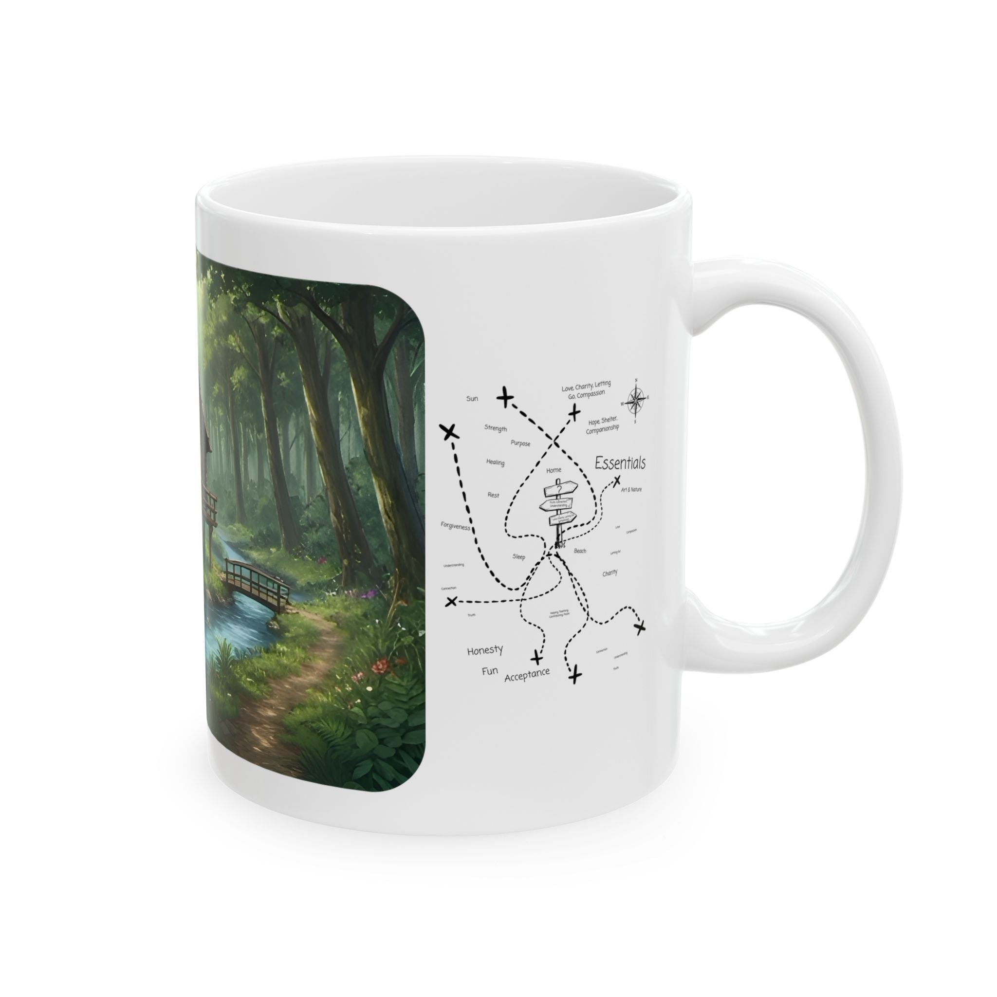 Cozy Architecture & Dreamy Landscapes #40 White Ceramic Mug – Homes Home Sweet Home Cup (11oz/15oz)