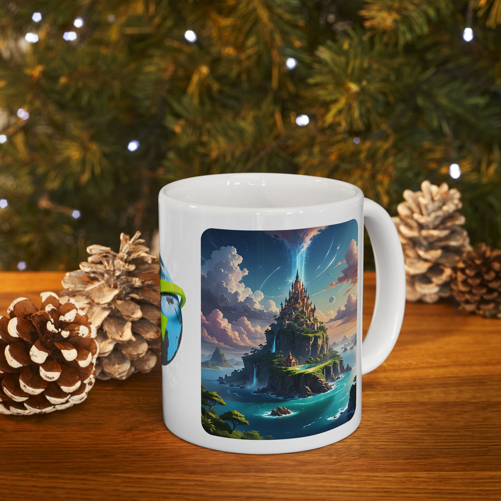 Contrast & Perspective #4 White Ceramic Mug — Time & Chance Daily Cup (11oz, 15oz)