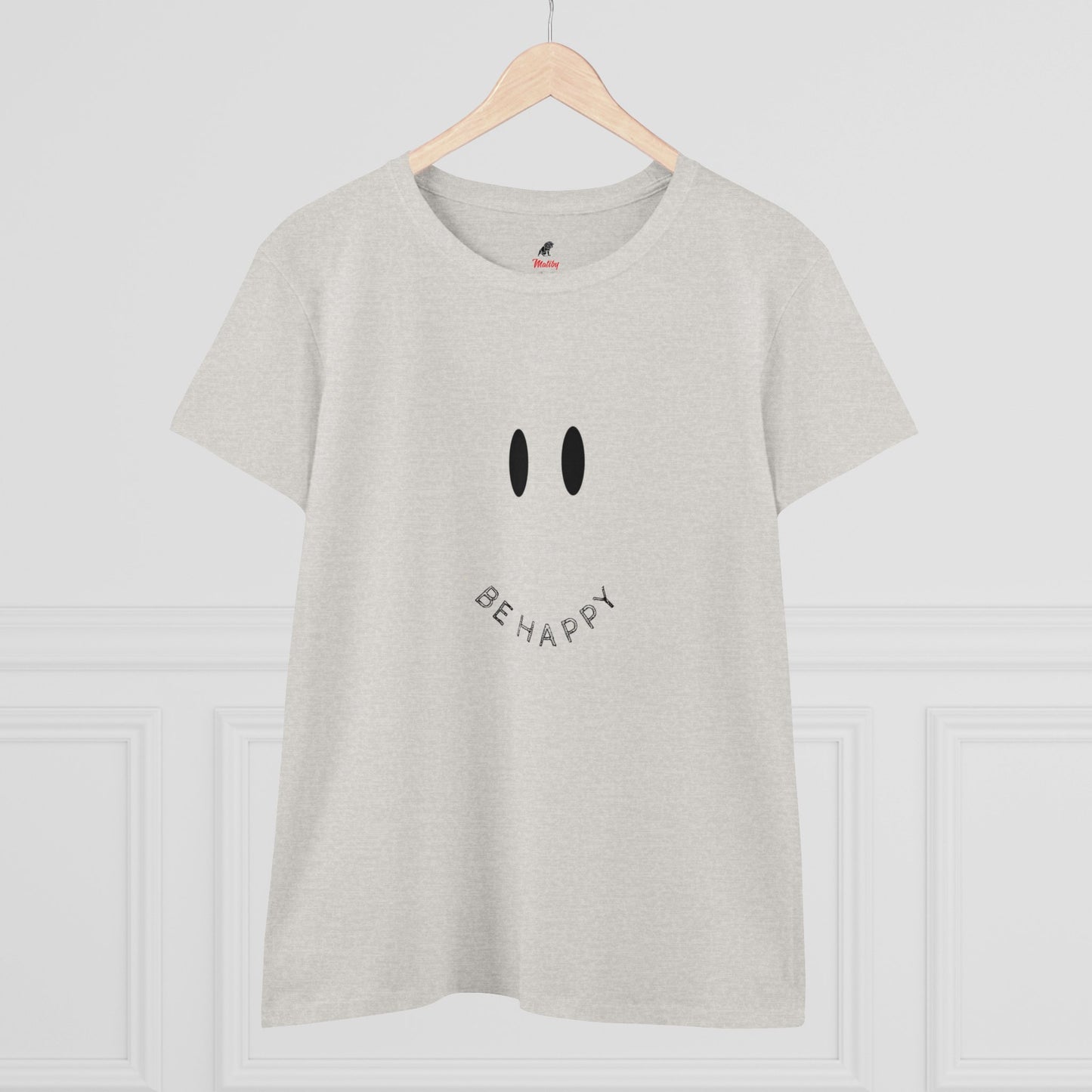 Women's Be Happy Midweight Cotton Tee