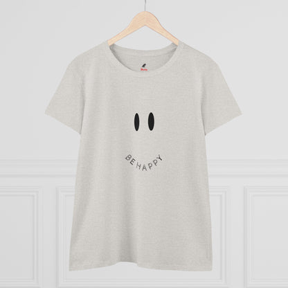 Women's Be Happy Midweight Cotton Tee