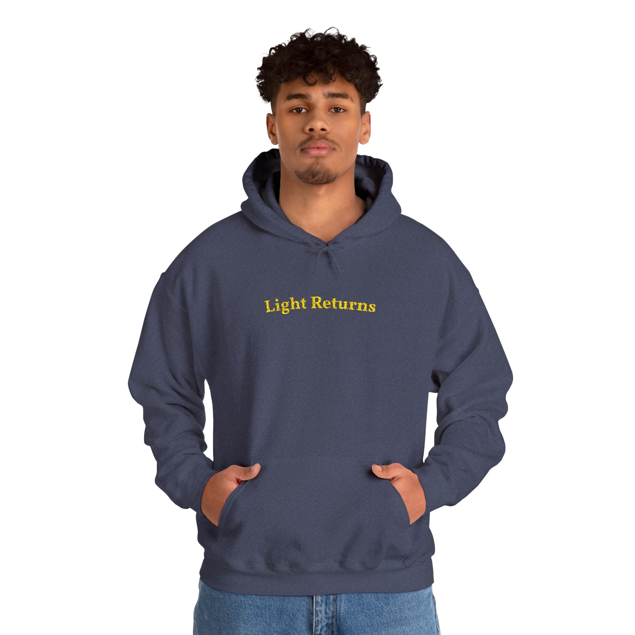 Light Returns Gold Embroidered Unisex Heavy Blend Hooded Sweatshirt, Strength And Hope Hoodie