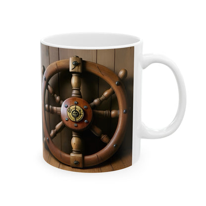 Nautical Helm Ceramic Mug, 11oz