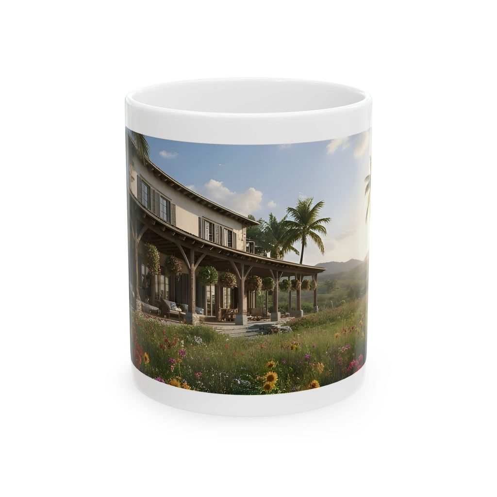 Cozy Architecture & Dreamy Landscapes #25 White Ceramic Mug – Homes Home Sweet Home Cup (11oz/15oz)
