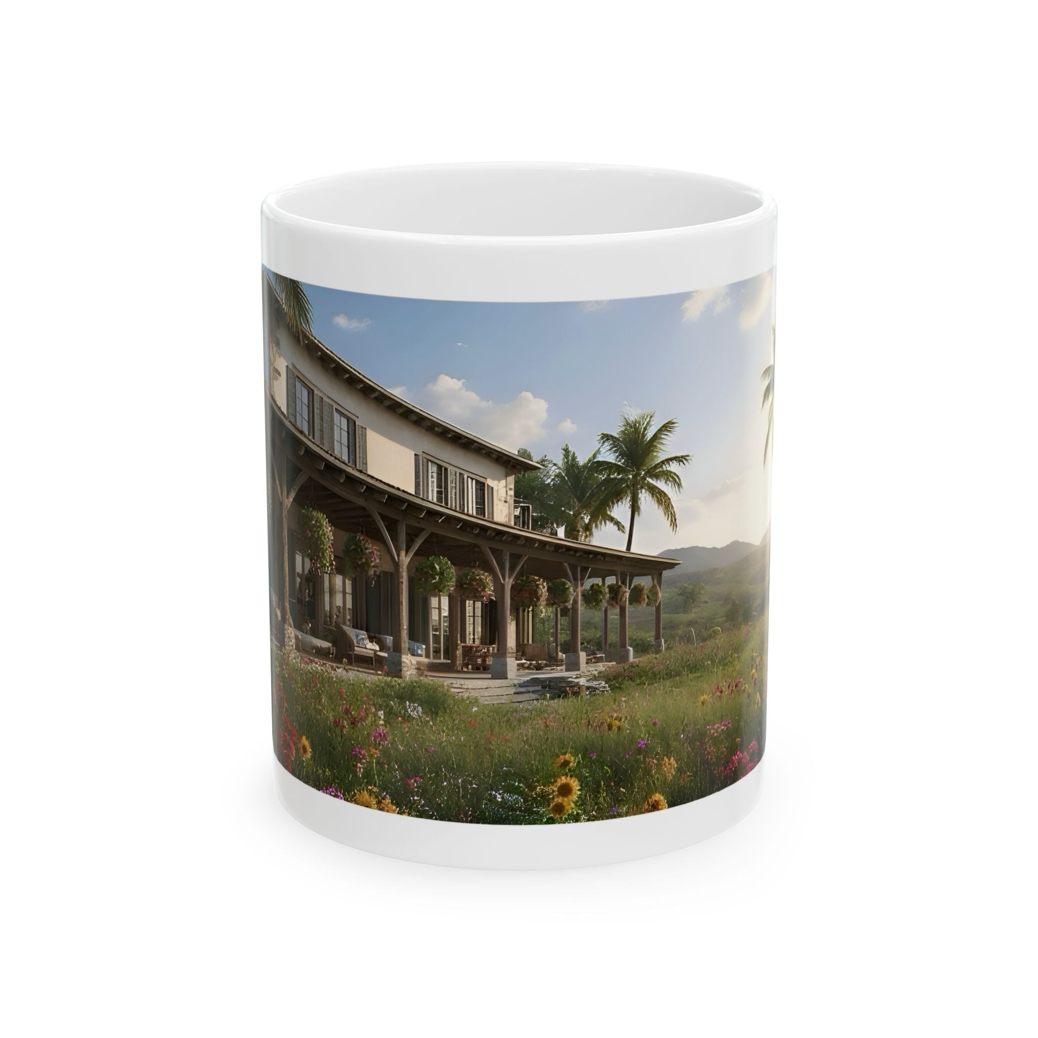 Cozy Architecture & Dreamy Landscapes #25 White Ceramic Mug – Homes Home Sweet Home Cup (11oz/15oz)