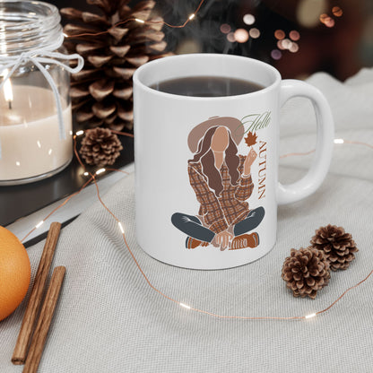 Journeys Hello Autumn Seasons of Change Ceramic Mugs, Gifts for Fall Lovers, Mugs for Autumn Lovers, Lovers of All Seasons, Cute Seasonal Mugs, Mug for All Occasions, Thanksgiving Mug