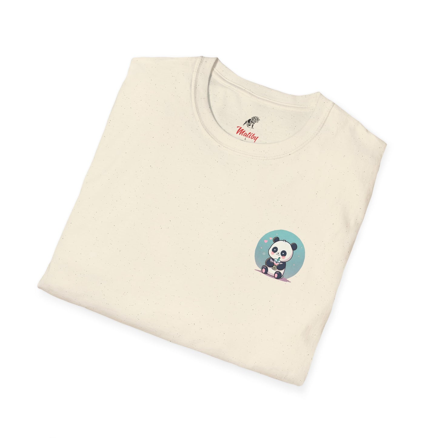 Panda With Boba Unisex Softstyle T-Shirt