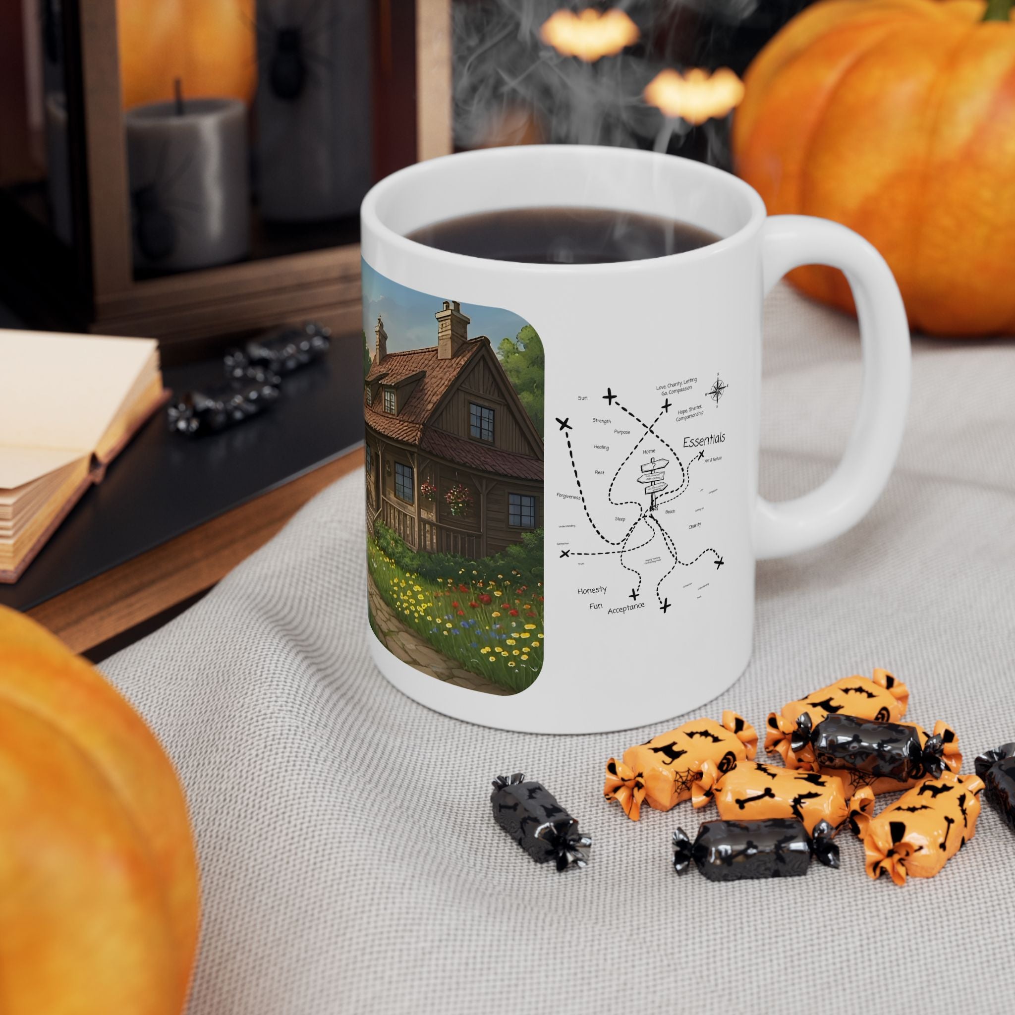 Cozy Architecture & Dreamy Landscapes #37 White Ceramic Mug – Homes Home Sweet Home Cup (11oz/15oz)