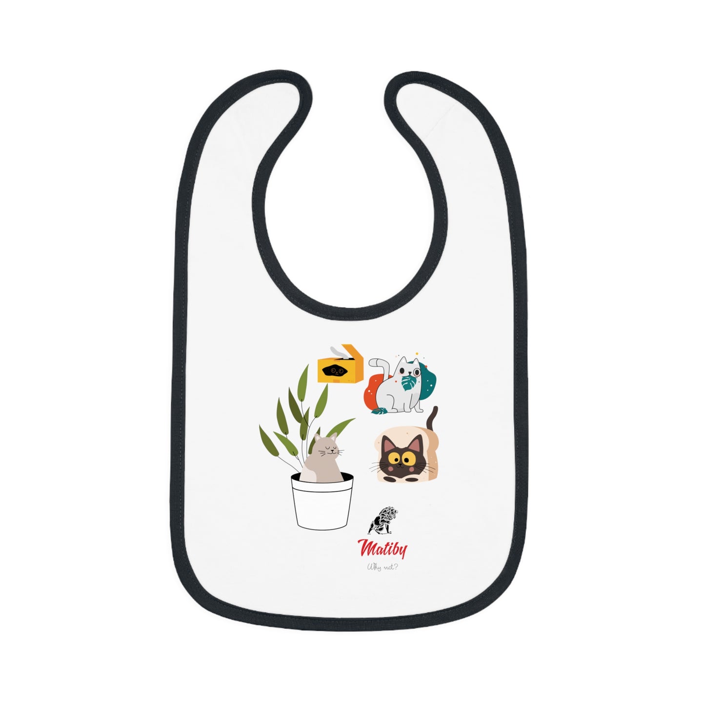 Baby Contrast Trim Jersey Bib