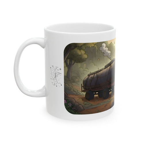 Adventure 4x4 Trucks #54, Container Haulers White Ceramic Mug — Find Your Path To The Essentials Cup (11oz & 15oz)