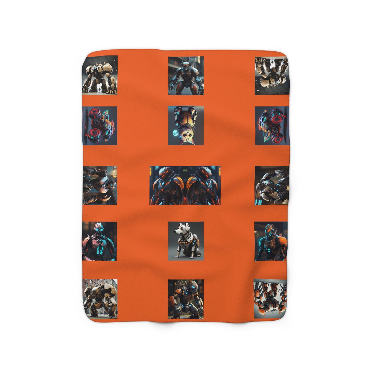 Matiby MEK Orange Sherpa Fleece Blanket