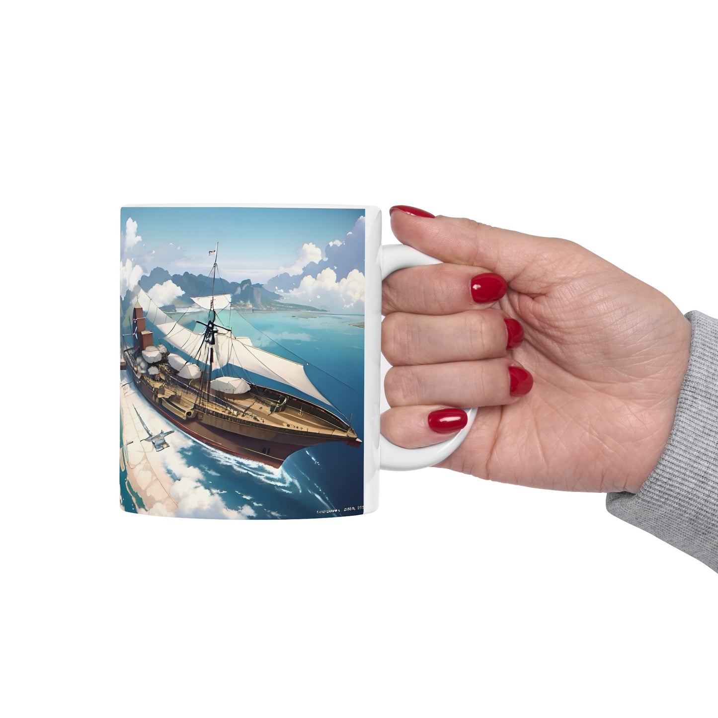 Nautical Ship Ceramic Mug, 11oz