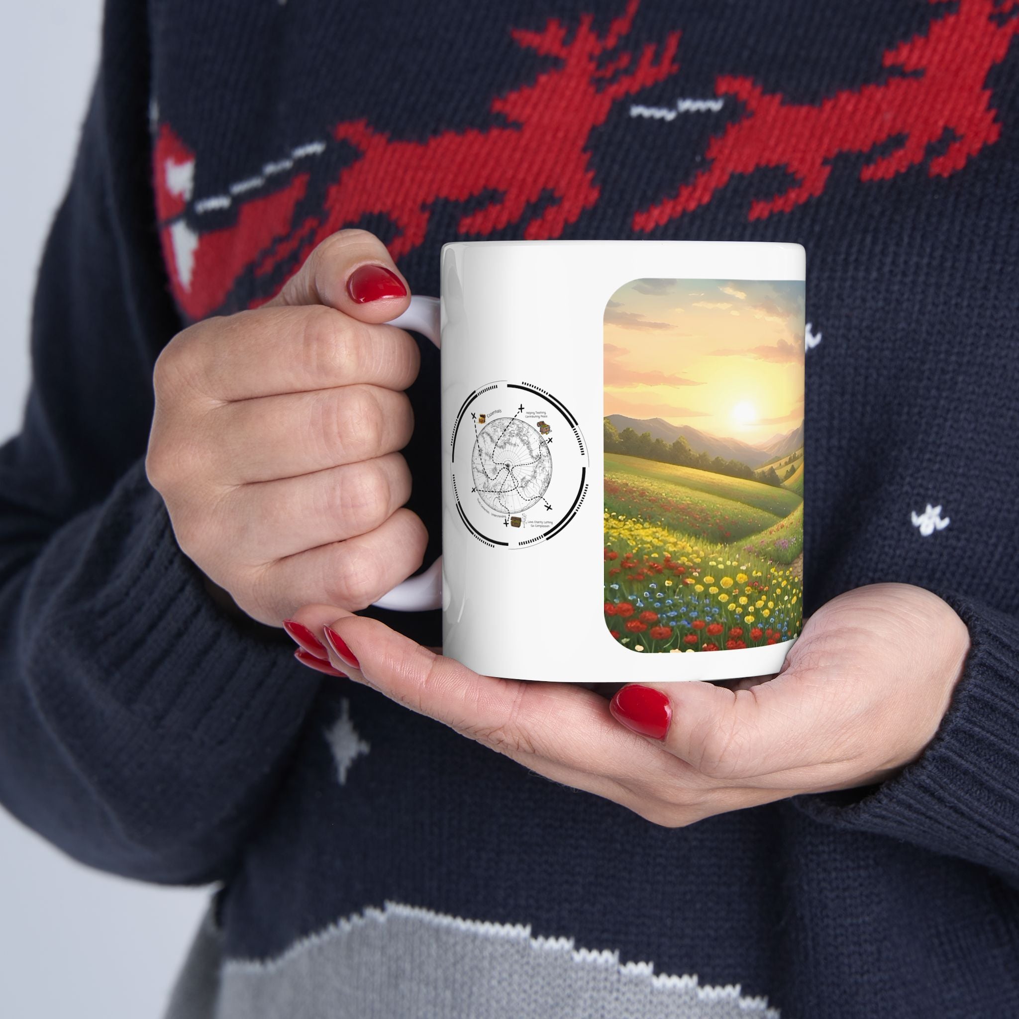 Cozy Architecture & Dreamy Landscapes #37 White Ceramic Mug – Homes Home Sweet Home Cup (11oz/15oz)