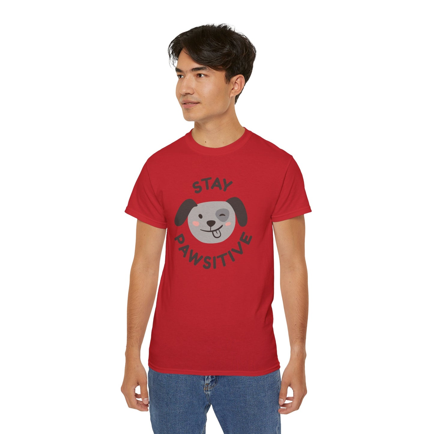 Stay Pawsitive Unisex Ultra Cotton Tee